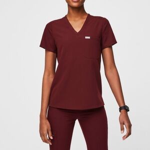 Figs burgundy jogger and top